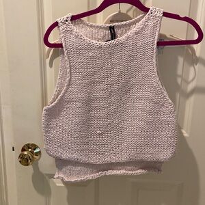 Pink Sweater Tank Top